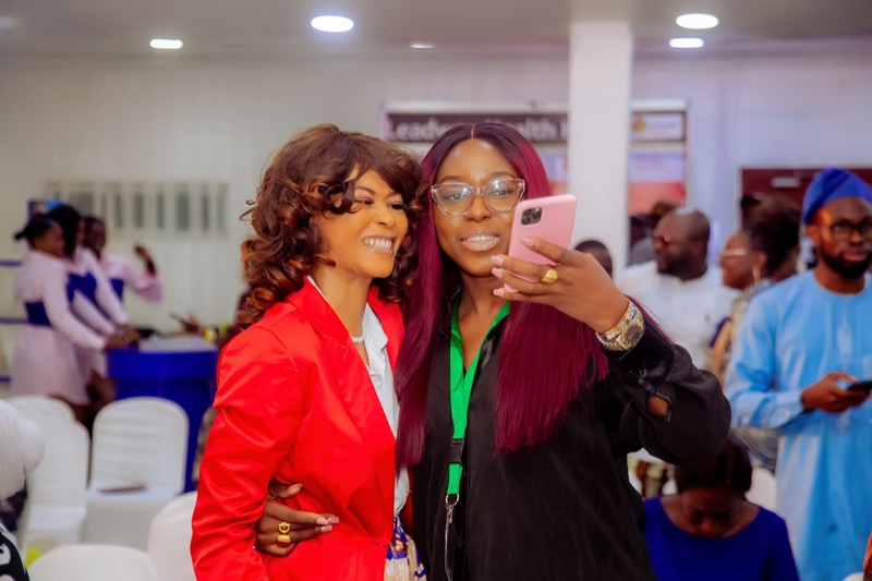Two women posing together for a selfie